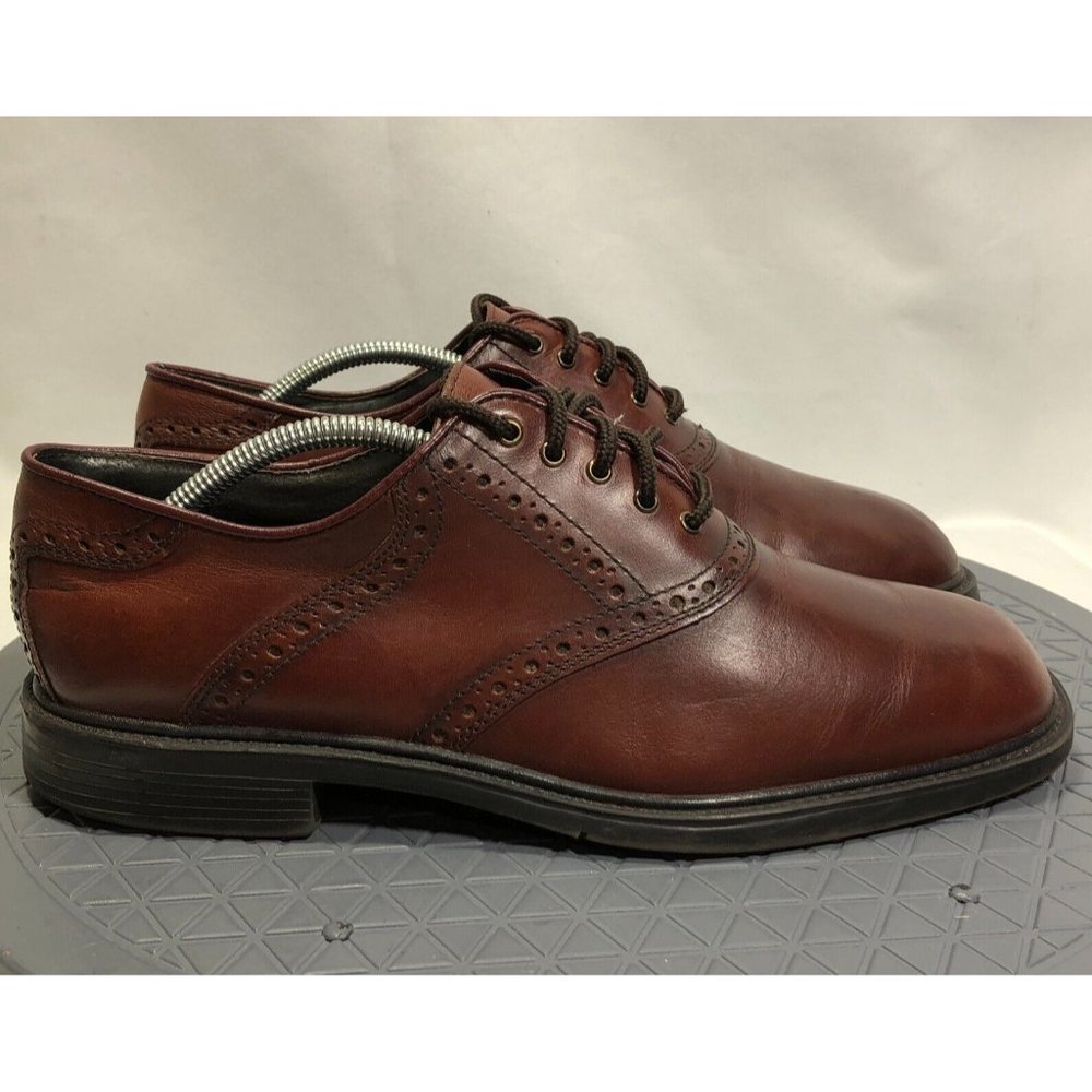 NUN BUSH Mens Shoes Size 9M Brown Leather Lace Up Comfort